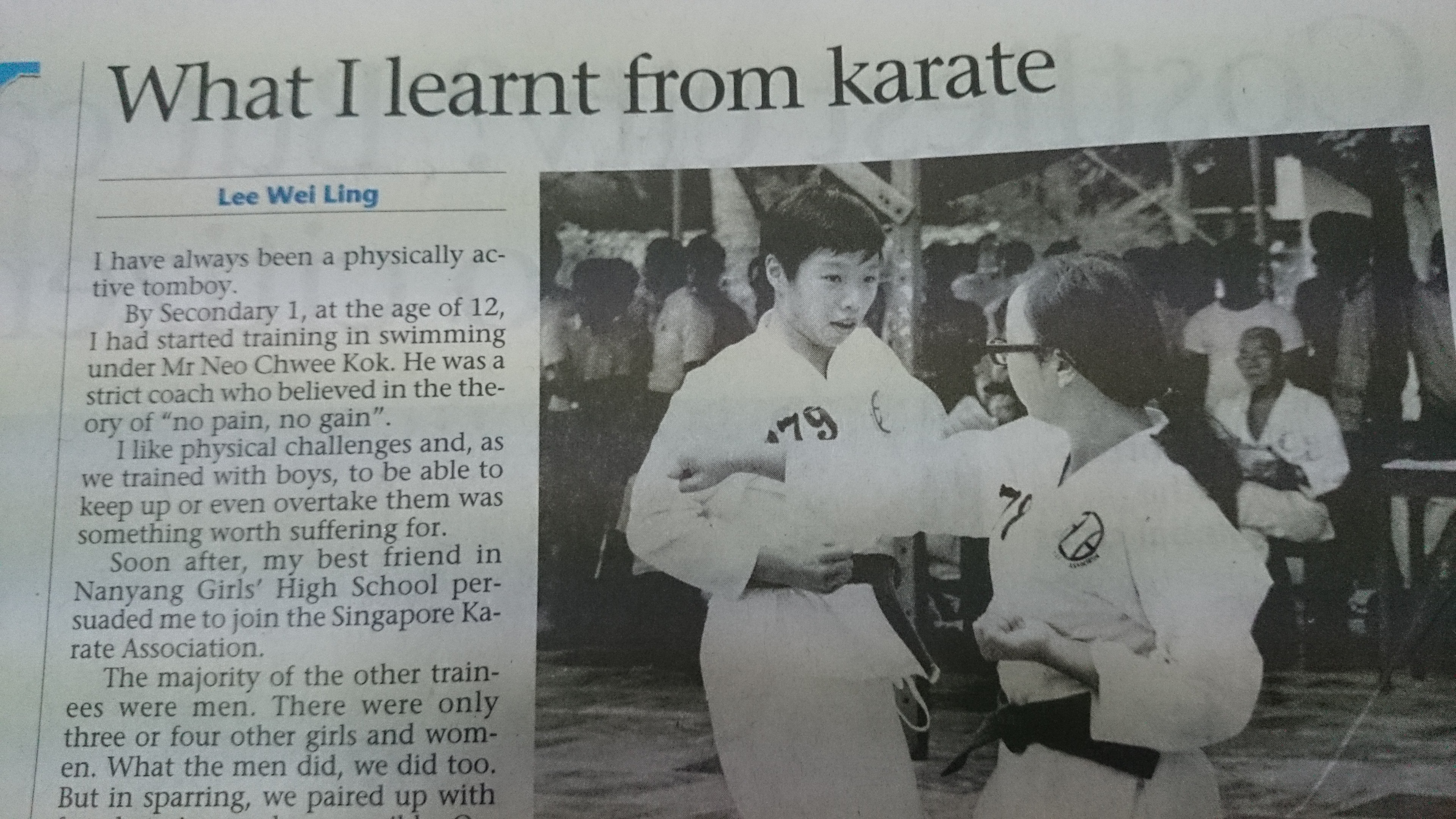 LEE WEI LING | Yio Chu Kang Budokan Kyokushinkaikan Karate Dojo